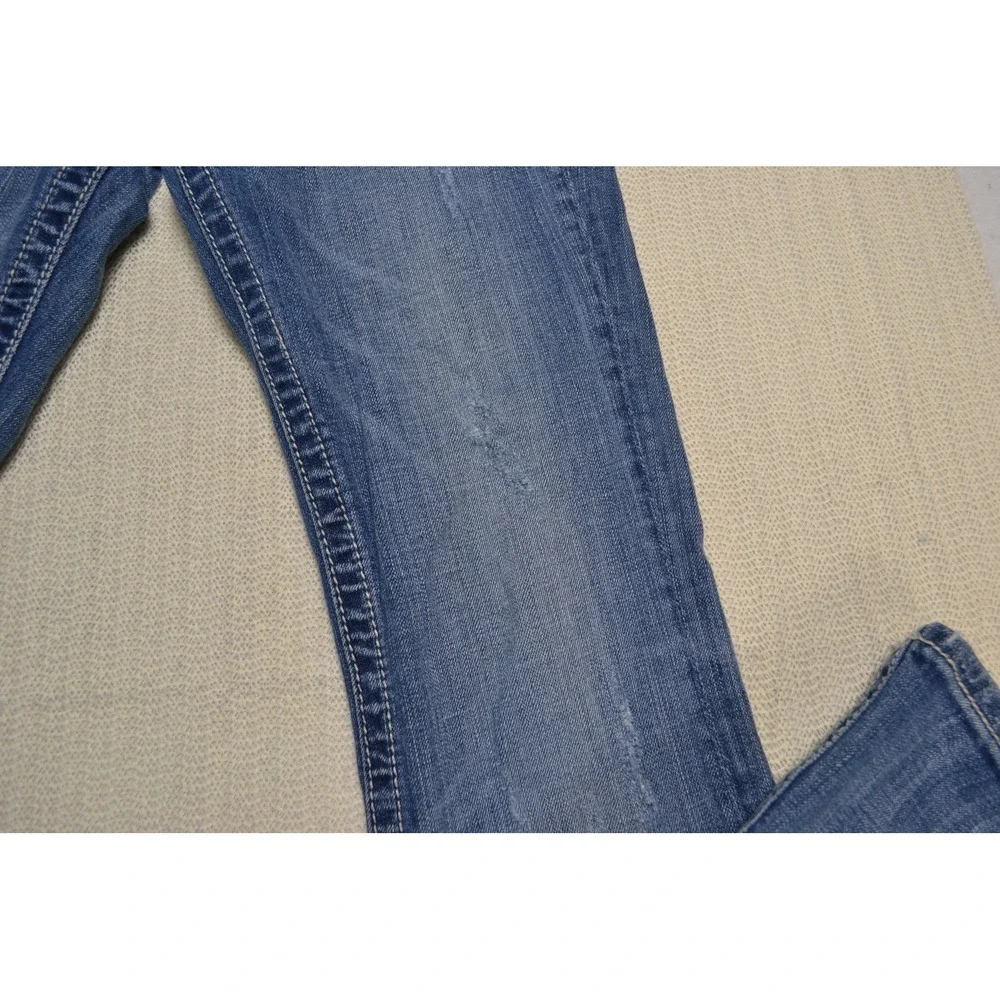 Miss Me Bootcut Jeans Womens‎ 28 Blue Good Rhinestone Embellished Low Rise